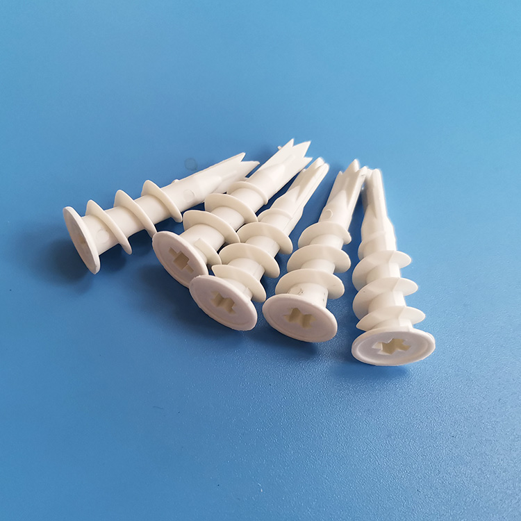 三尖14*42mm尼龙石膏板塑料螺丝自攻螺旋拧入式塑料膨胀管